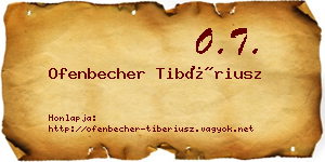 Ofenbecher Tibériusz névjegykártya